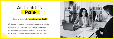 Les actus paie de septembre 2026