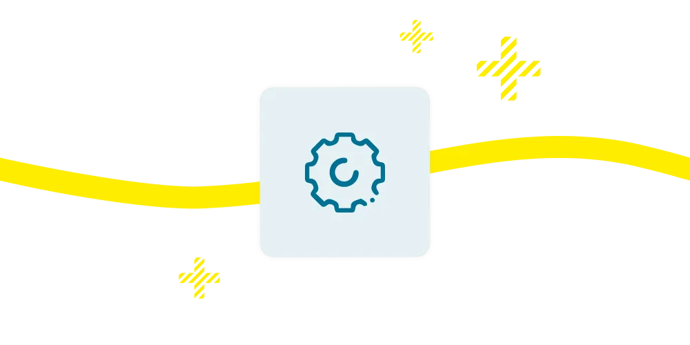 Cog icon: configuring and setting up your access management software.