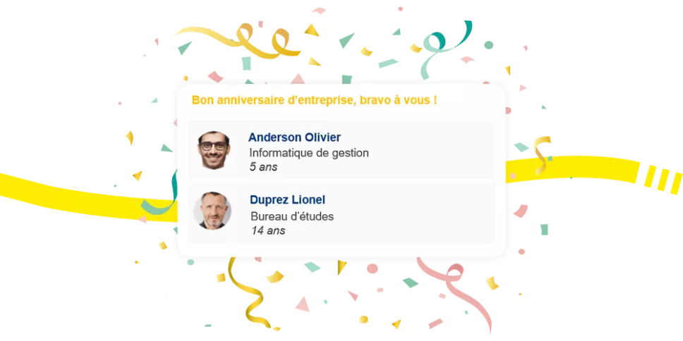Notification d'anniversaire sur le logiciel Kelio pour renforcer la reconnaissance et l'engagement