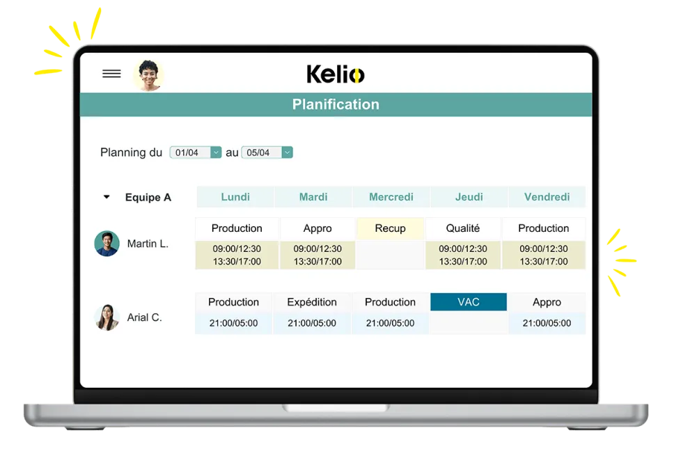 Logiciel de planification Kelio pour l'entreprise de transport et de logistique Deret