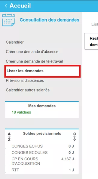 Aperçu des demandes