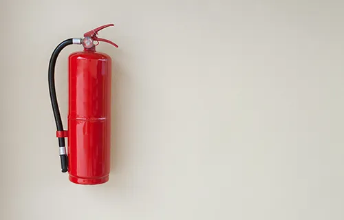 Evacuation incendie extincteur