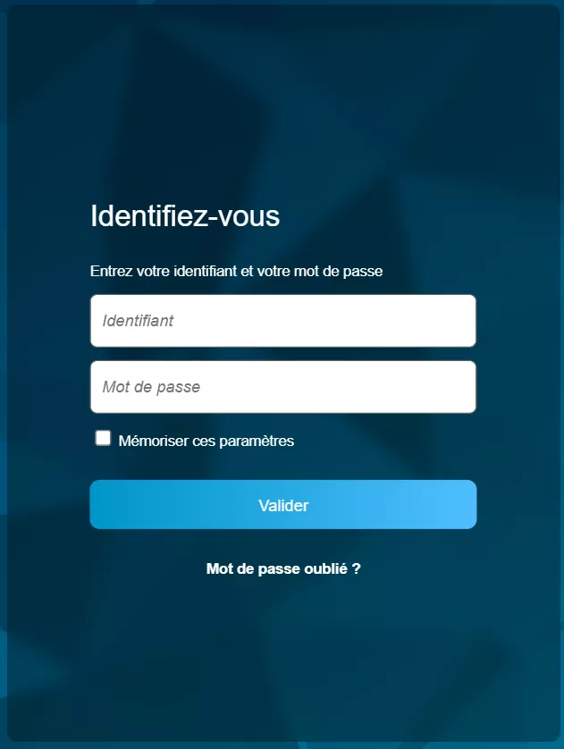 Écran connexion kelio