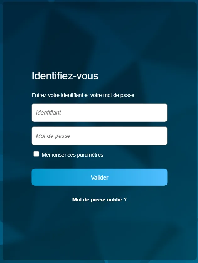 Écran connexion kelio