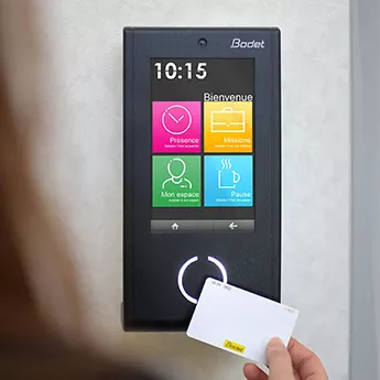 How does a networked clocking terminal improve working time management?
