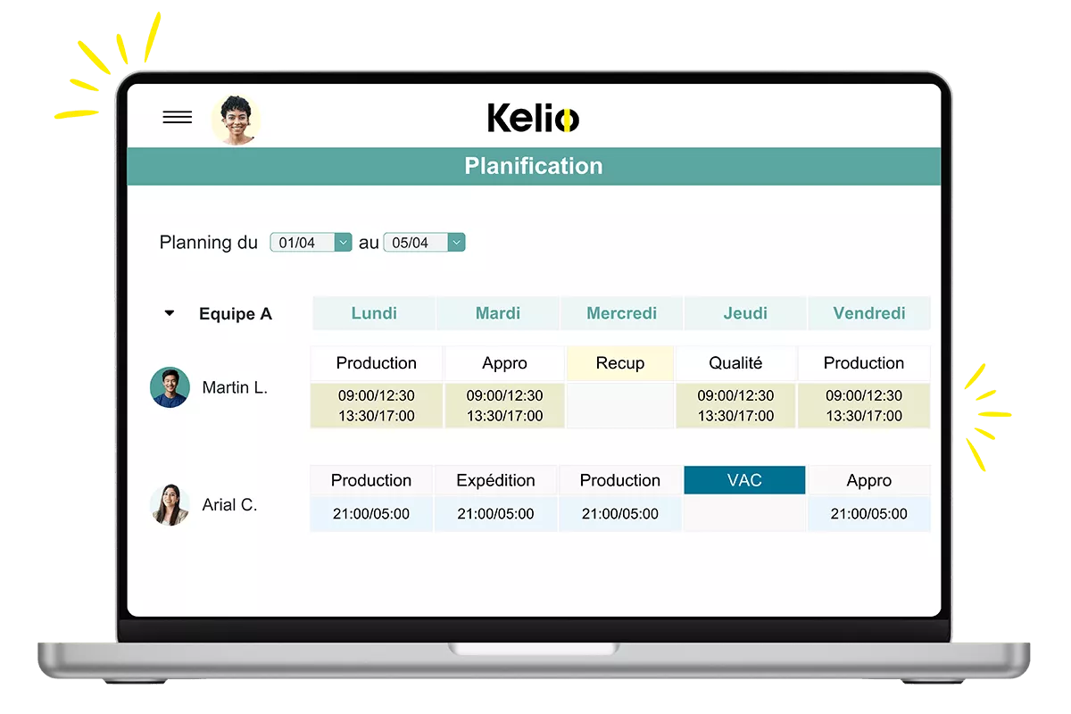 Logiciel de planification Kelio pour l'entreprise de transport et de logistique Deret
