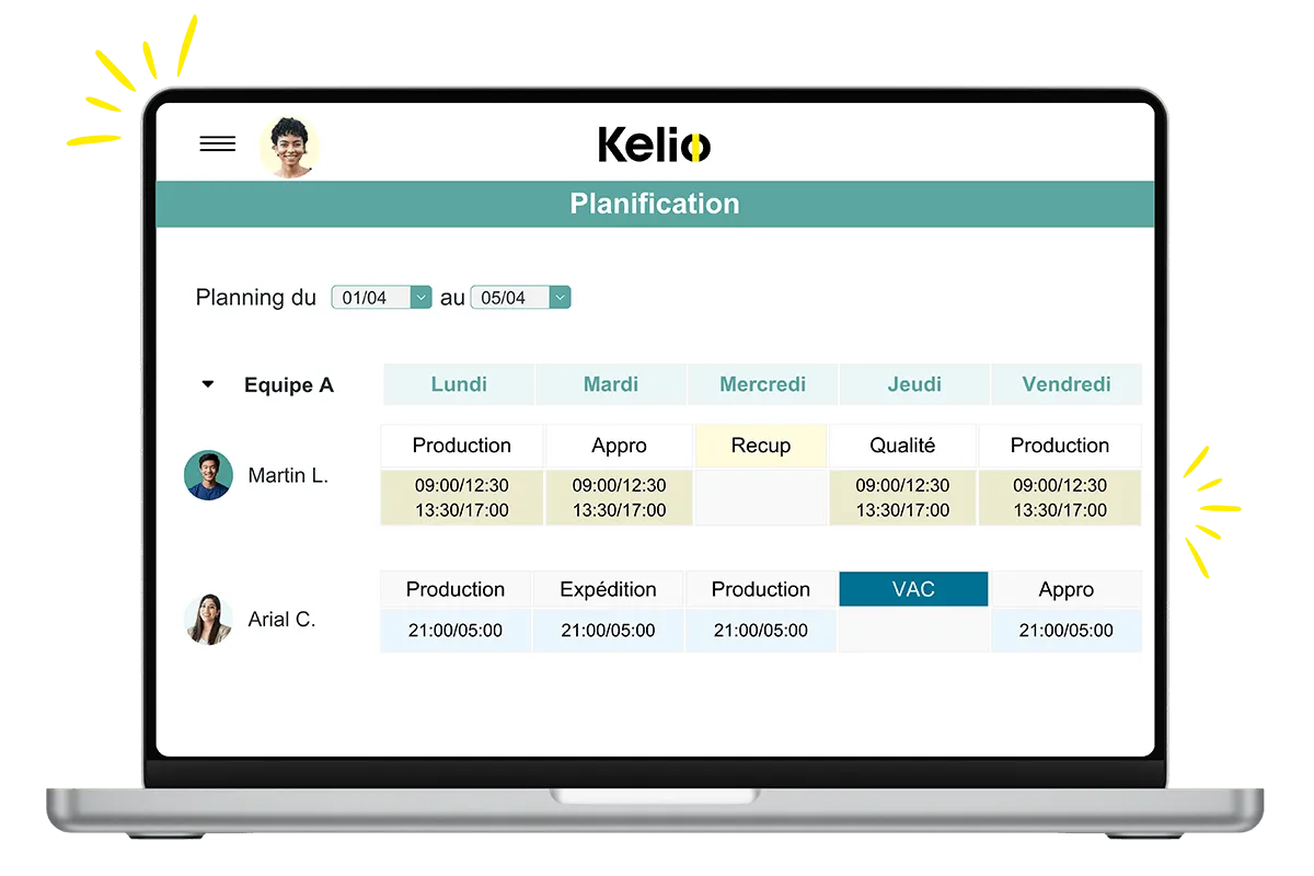 Logiciel de planification Kelio pour l'entreprise de transport et de logistique Deret